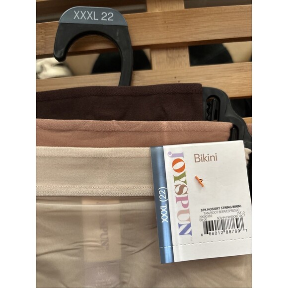 New Joyspun String Bikini Underwear 3XL Nylon Panties 3 Pack NWT - Picture 3 of 3